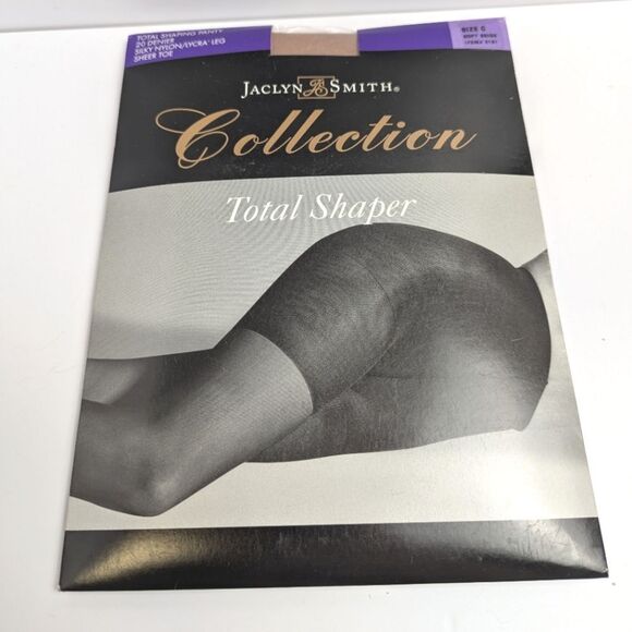 Jaclyn Smith Vintage NOS 3 Pairs Pantyhose Size C L/XL Nude Beige Black - Picture 2 of 10